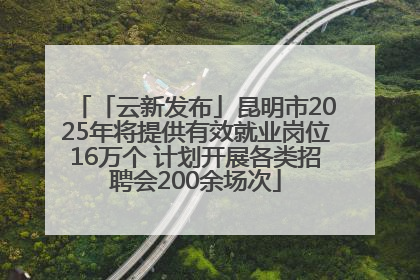 「云新发布」昆明市2025年将提供有效就业岗位16万个 计划开展各类招聘会200余场次