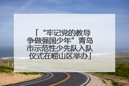“牢记党的教导 争做强国少年”青岛市示范性少先队入队仪式在崂山区举办