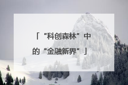 “科创森林”中的“金融新界”