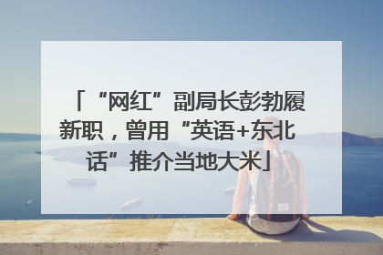 “网红”副局长彭勃履新职，曾用“英语+东北话”推介当地大米