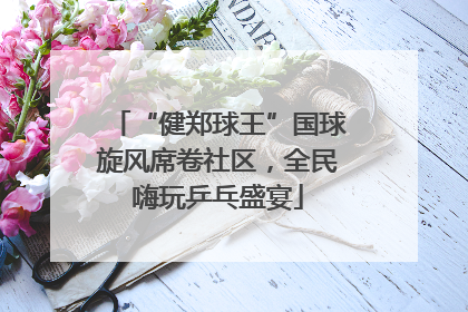 “健郑球王”国球旋风席卷社区，全民嗨玩乒乓盛宴