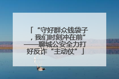 “守好群众钱袋子，我们时刻冲在前”——聊城公安全力打好反诈“主动仗”