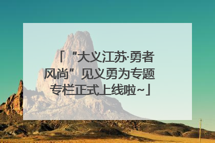 “大义江苏·勇者风尚”见义勇为专题专栏正式上线啦~