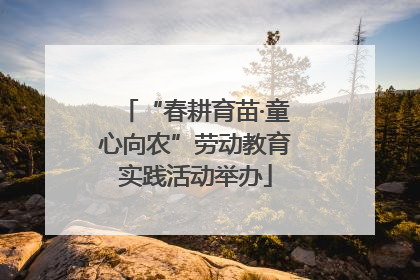 “春耕育苗·童心向农”劳动教育实践活动举办