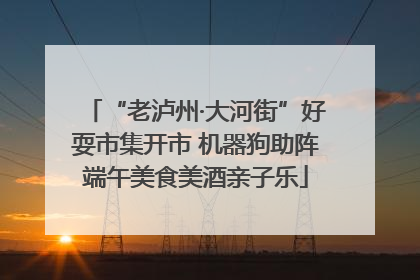 “老泸州·大河街”好耍市集开市 机器狗助阵端午美食美酒亲子乐