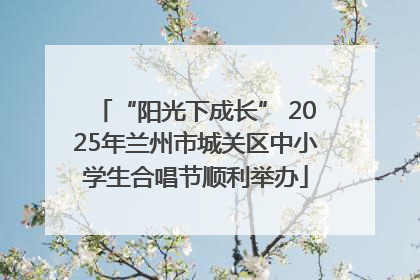“阳光下成长” 2025年兰州市城关区中小学生合唱节顺利举办