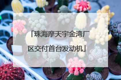 珠海摩天宇金湾厂区交付首台发动机