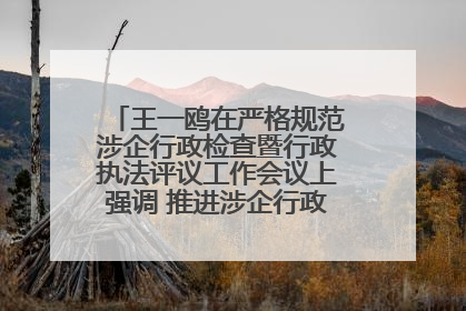 王一鸥在严格规范涉企行政检查暨行政执法评议工作会议上强调 推进涉企行政检查质效大幅提升