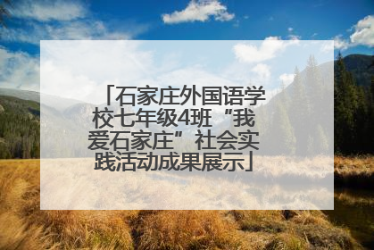 石家庄外国语学校七年级4班“我爱石家庄”社会实践活动成果展示