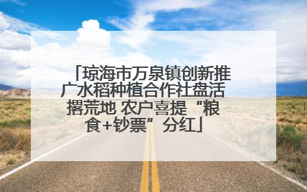 琼海市万泉镇创新推广水稻种植合作社盘活撂荒地 农户喜提“粮食+钞票”分红
