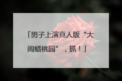 男子上演真人版“大闹蟠桃园”，抓！