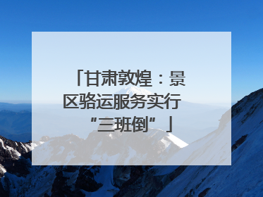 甘肃敦煌：景区骆运服务实行“三班倒”