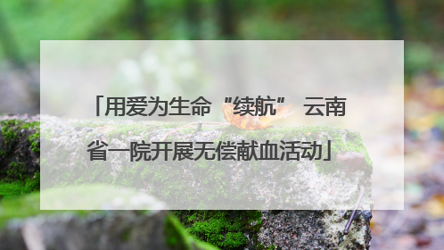 用爱为生命“续航” 云南省一院开展无偿献血活动