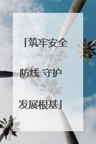 筑牢安全防线 守护发展根基