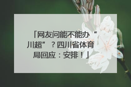 网友问能不能办“川超”？四川省体育局回应：安排！