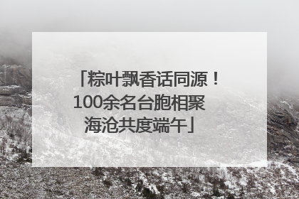 粽叶飘香话同源！100余名台胞相聚海沧共度端午