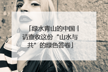 绿水青山的中国丨请查收这份“山水与共”的绿色答卷