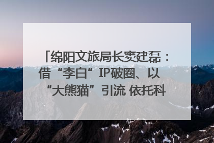 绵阳文旅局长窦建磊：借“李白”IP破圈、以“大熊猫”引流 依托科技优势绽放城市文旅魅力｜文旅局长说