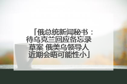 俄总统新闻秘书：待乌克兰回应备忘录草案 俄美乌领导人近期会晤可能性小