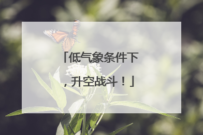 低气象条件下，升空战斗！