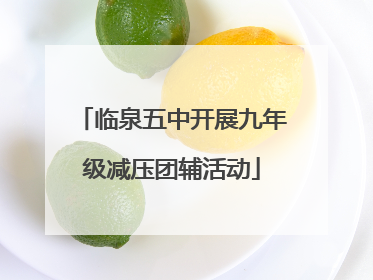 临泉五中开展九年级减压团辅活动