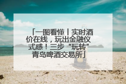 一图看懂丨实时酒价在线，玩出金融仪式感！三步“玩转”青岛啤酒交易所