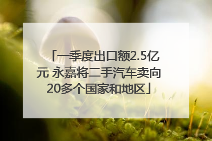 一季度出口额2.5亿元 永嘉将二手汽车卖向20多个国家和地区