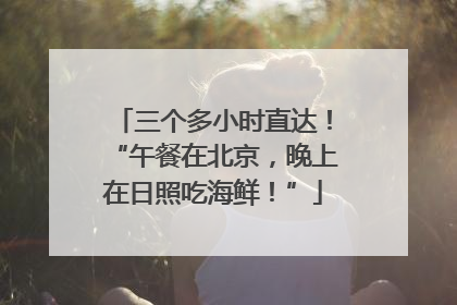 三个多小时直达！“午餐在北京，晚上在日照吃海鲜！”