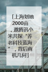 上海划地2000亩，邀腾讯小米共探“养老科技蓝海”，背后商机几何