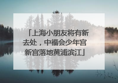 上海小朋友将有新去处，中福会少年宫新宫落地黄浦滨江