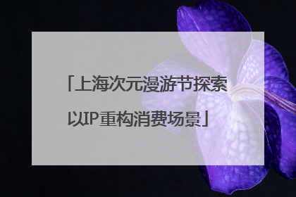 上海次元漫游节探索以IP重构消费场景
