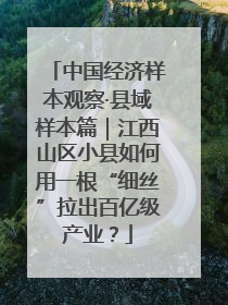 中国经济样本观察·县域样本篇｜江西山区小县如何用一根“细丝”拉出百亿级产业？