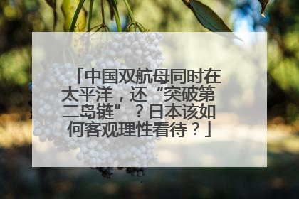 中国双航母同时在太平洋，还“突破第二岛链”？日本该如何客观理性看待？