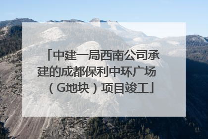 中建一局西南公司承建的成都保利中环广场（G地块）项目竣工