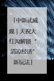 中新武威观｜天祝大红沟解锁“清凉经济”新玩法