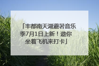 丰都南天湖避暑音乐季7月1日上新！邀你坐着飞机来打卡