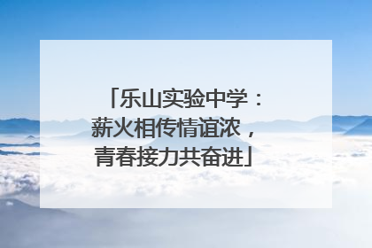 乐山实验中学：薪火相传情谊浓，青春接力共奋进
