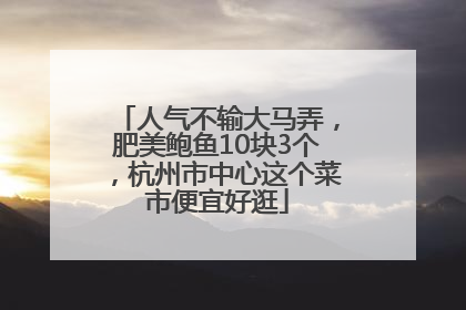 人气不输大马弄，肥美鲍鱼10块3个，杭州市中心这个菜市便宜好逛