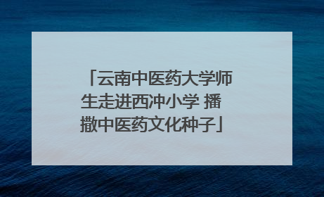 云南中医药大学师生走进西冲小学 播撒中医药文化种子
