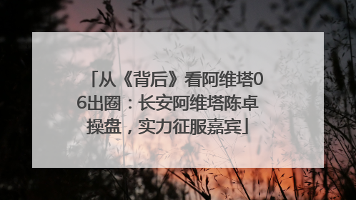 从《背后》看阿维塔06出圈：长安阿维塔陈卓操盘，实力征服嘉宾