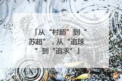 从“村超”到“苏超”，从“追球”到“追求”