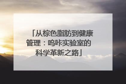 从棕色脂肪到健康管理：呜咔实验室的科学革新之路