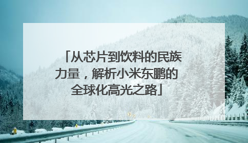 从芯片到饮料的民族力量，解析小米东鹏的全球化高光之路