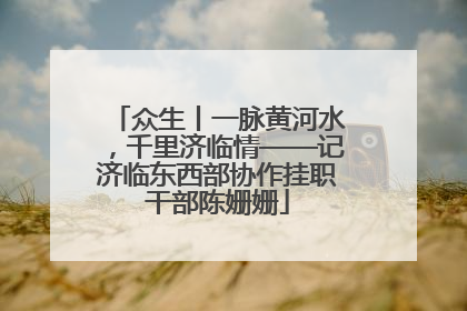 众生丨一脉黄河水，千里济临情——记济临东西部协作挂职干部陈姗姗