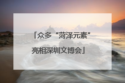 众多“菏泽元素”亮相深圳文博会