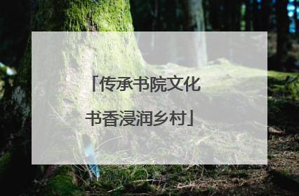 传承书院文化 书香浸润乡村