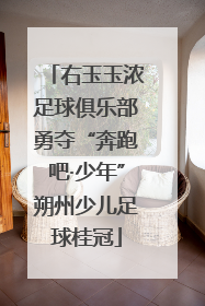 右玉玉浓足球俱乐部勇夺“奔跑吧·少年”朔州少儿足球桂冠