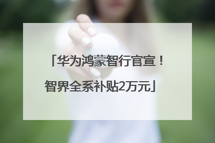 华为鸿蒙智行官宣！智界全系补贴2万元