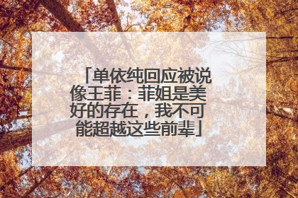单依纯回应被说像王菲：菲姐是美好的存在，我不可能超越这些前辈