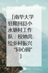 南华大学驻隆回县小水塘村工作队：校地共绘乡村振兴“同心圆”
